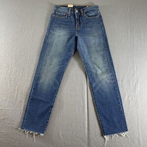 Levis Jeans Womens 28 Blue Mid Rise White Oak Cone Denim Stretch‎ NEW